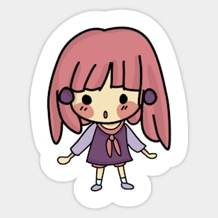 Clueless Cute Girl Sticker